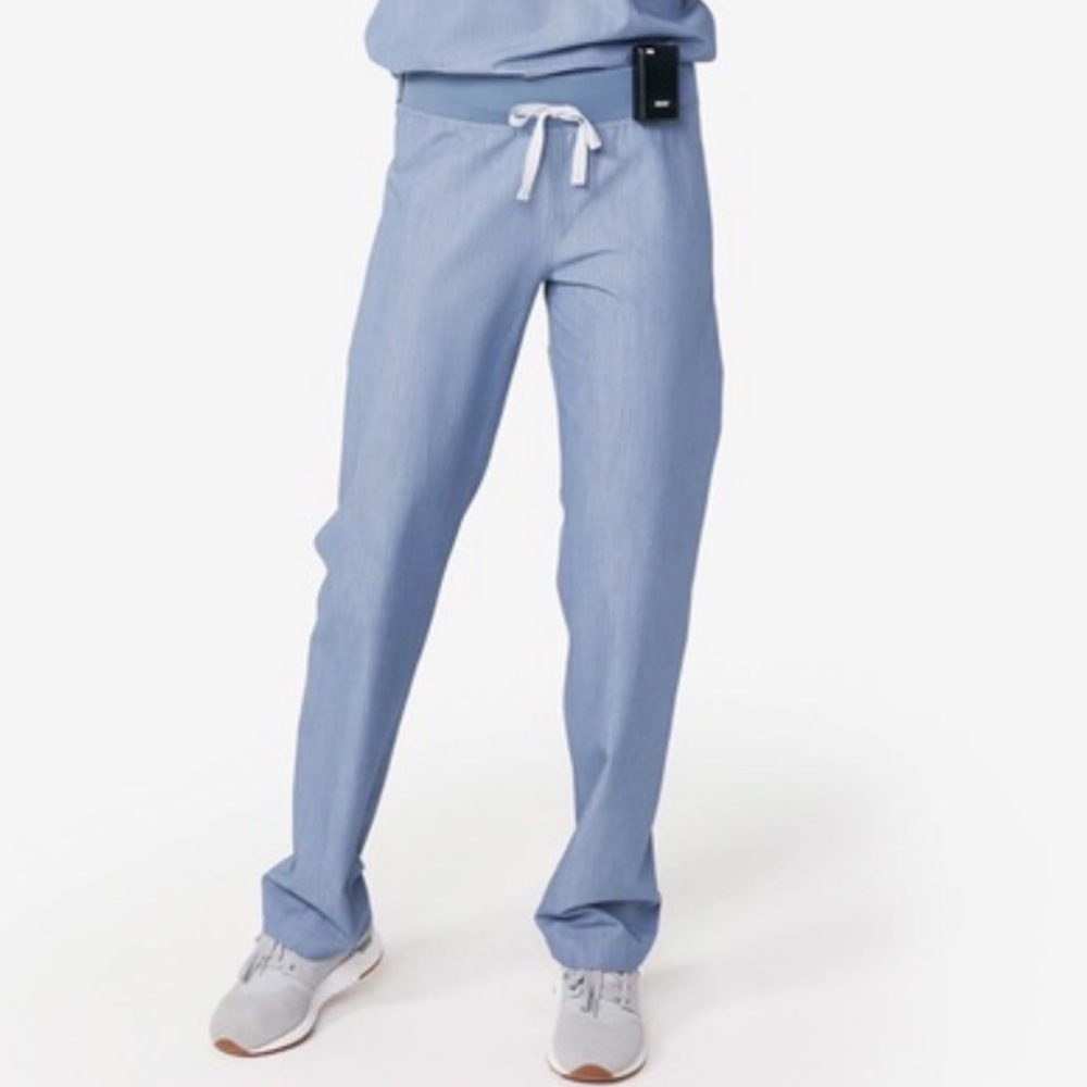 Light heather denim figs scrub pants xs/T